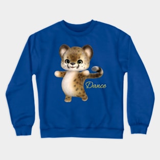 Little Cheetah cat Dancing Crewneck Sweatshirt